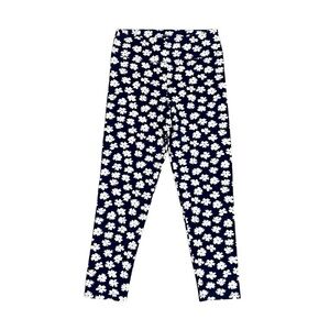 J.Crew Factory Navy Daisy Floral Cropped Leggings Cotton Stretch Small
